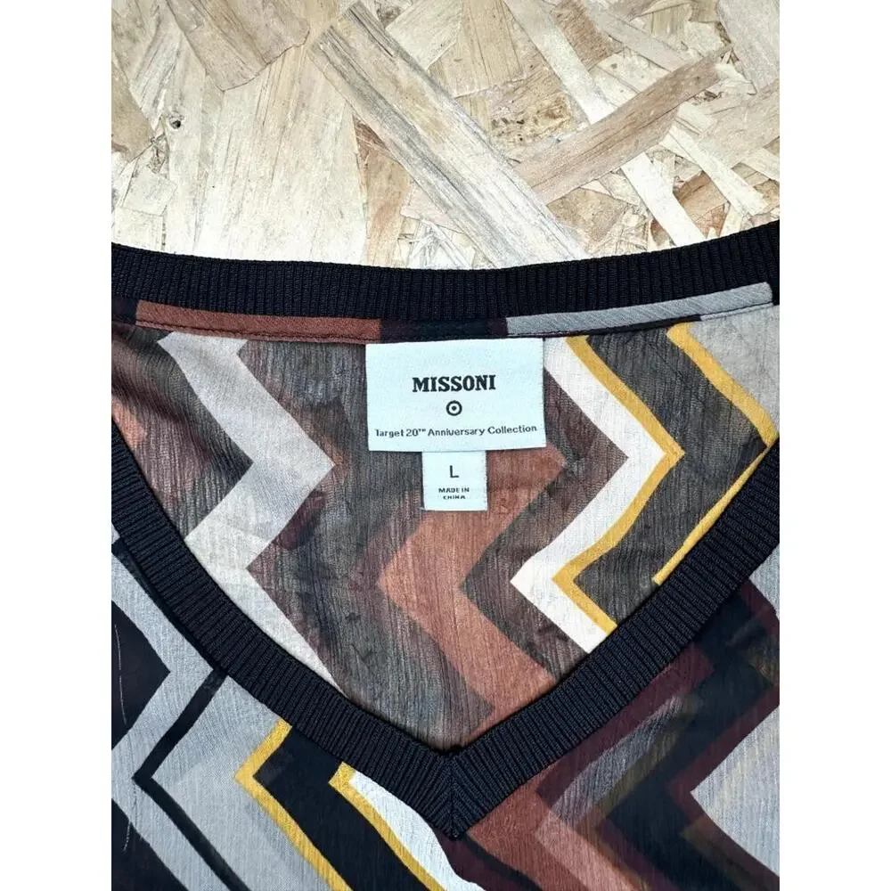 Missoni for Target 20th Anniversary Chevron Knit V-Neck Sweater Mens